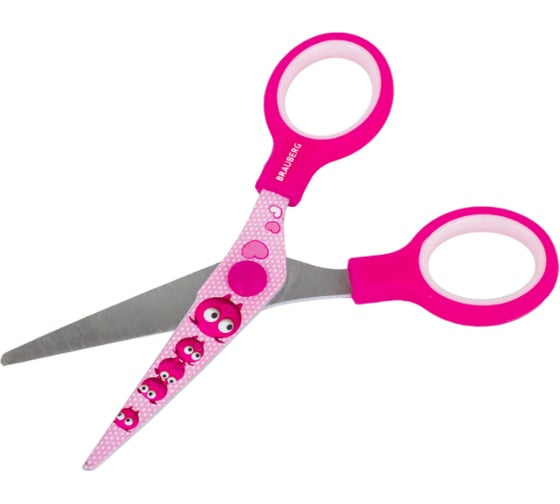 Ножницы BRAUBERG Kid Series Поросята 130 мм, розовый 232272