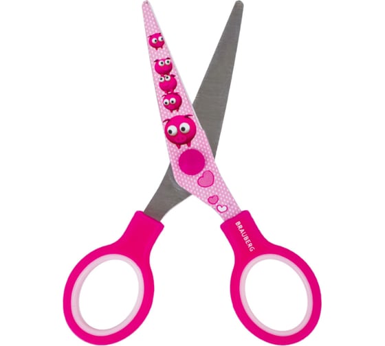 Ножницы BRAUBERG Kid Series Поросята 130 мм, розовый 232272