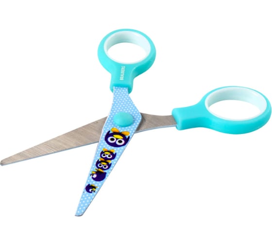 Ножницы BRAUBERG Kid Series Пингвины 130 мм, голубые 232271