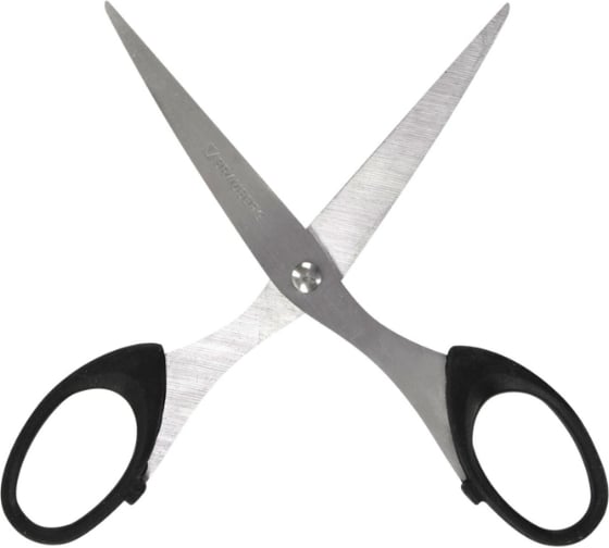 Ножницы BRAUBERG 160 мм, классической формы, чёрные, 2- х сторонняя заточка 230933