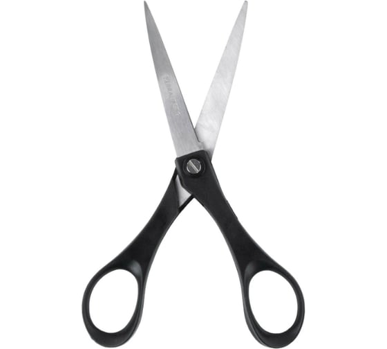 Ножницы BRAUBERG SRS-100 180 мм, чёрные, 2-х сторонняя заточка 230931