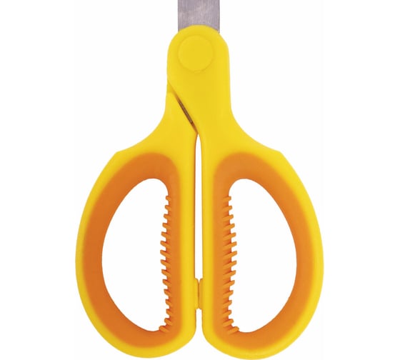 Ножницы BRAUBERG Extra 155 мм, ребристые резиновые вставки, оранжево-желтые 236450