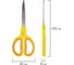 Ножницы BRAUBERG Extra 155 мм, ребристые резиновые вставки, оранжево-желтые 236450 10