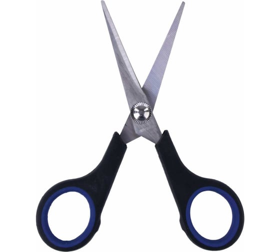 Ножницы BRAUBERG Soft Grip 140 мм, резиновые вставки, 3- х сторонняя заточка 230760