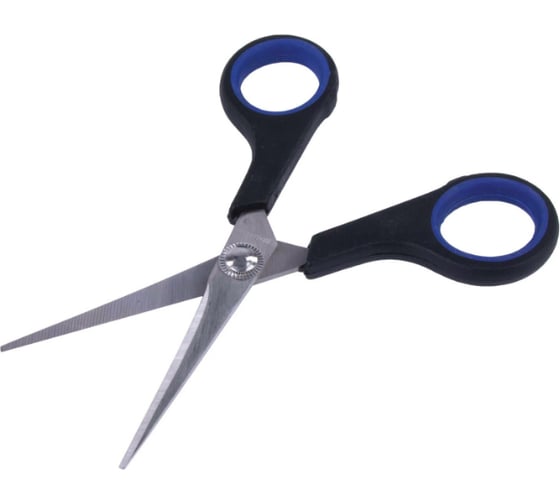 Ножницы BRAUBERG Soft Grip 140 мм, резиновые вставки, 3- х сторонняя заточка 230760