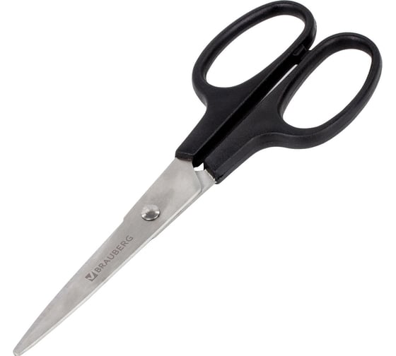 Ножницы BRAUBERG Standard 160 мм, черные 237095