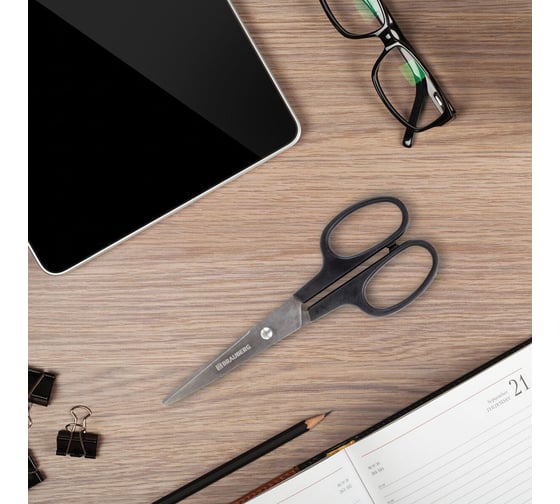 Ножницы BRAUBERG Standard 160 мм, черные 237095