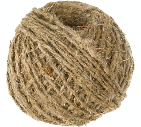 Упаковочный льняной шпагат Рыжий кот клубок D1,5мм 1000тэкс 50м 082273