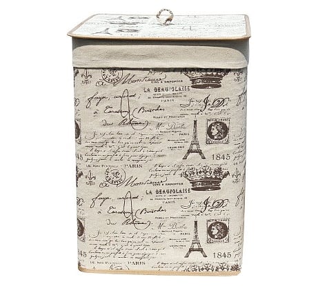 Складная корзина для белья Рыжий кот BLB-08-S с крышкой 312134