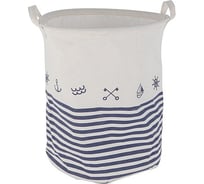 Корзина для белья Рыжий кот с пластиковым кольцом 008588