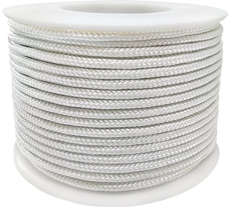 Полиамидный шнур на катушке SOLARIS 4 мм х 25 м, Белый S6303