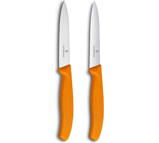 Кухонный набор Victorinox 2 предмета, лезвие прямое и волнистое, оранжевый 6.7796.L9B 1
