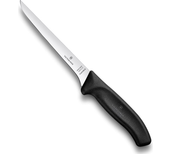 Обвалочный нож Victorinox гибкое лезвие 15 см, черный 6.8413.15