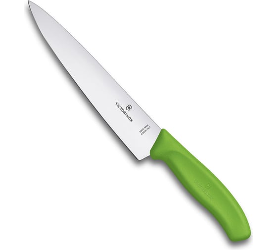 Разделочный нож Victorinox лезвие 19 см, зеленый, в картонном блистере 6.8006.19L4B