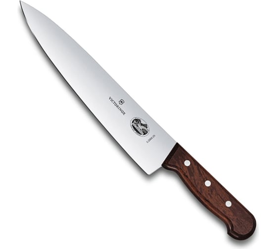 Разделочный нож Victorinox лезвие 25 см, прямое, рукоять из палисандрового дерева 5.2000.25G