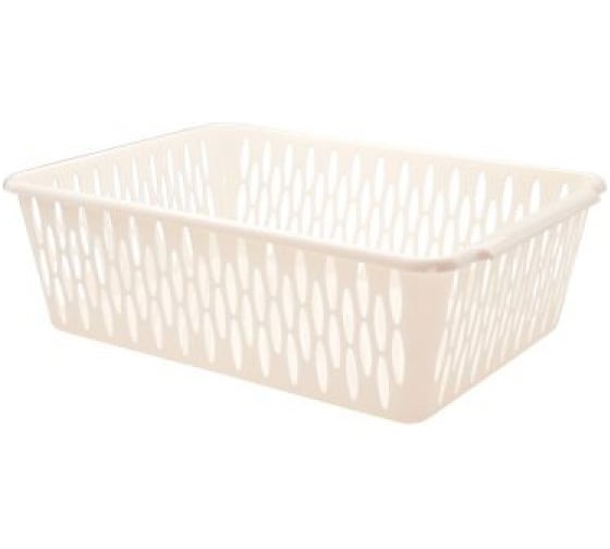 Корзинка Пластик Центр BranQ LIGHT L слоновая кость, 38х275х2см, BQ2014СЛК УТ-00124285