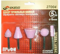 Набор точильных камней SKRAB ПРОФИ 5 предметов, 6мм А2/A14/A25/A31/W179 Al2O3 27004