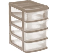 Универсальный бокс IDEA большой 4 секции капучино М 2768 капучино