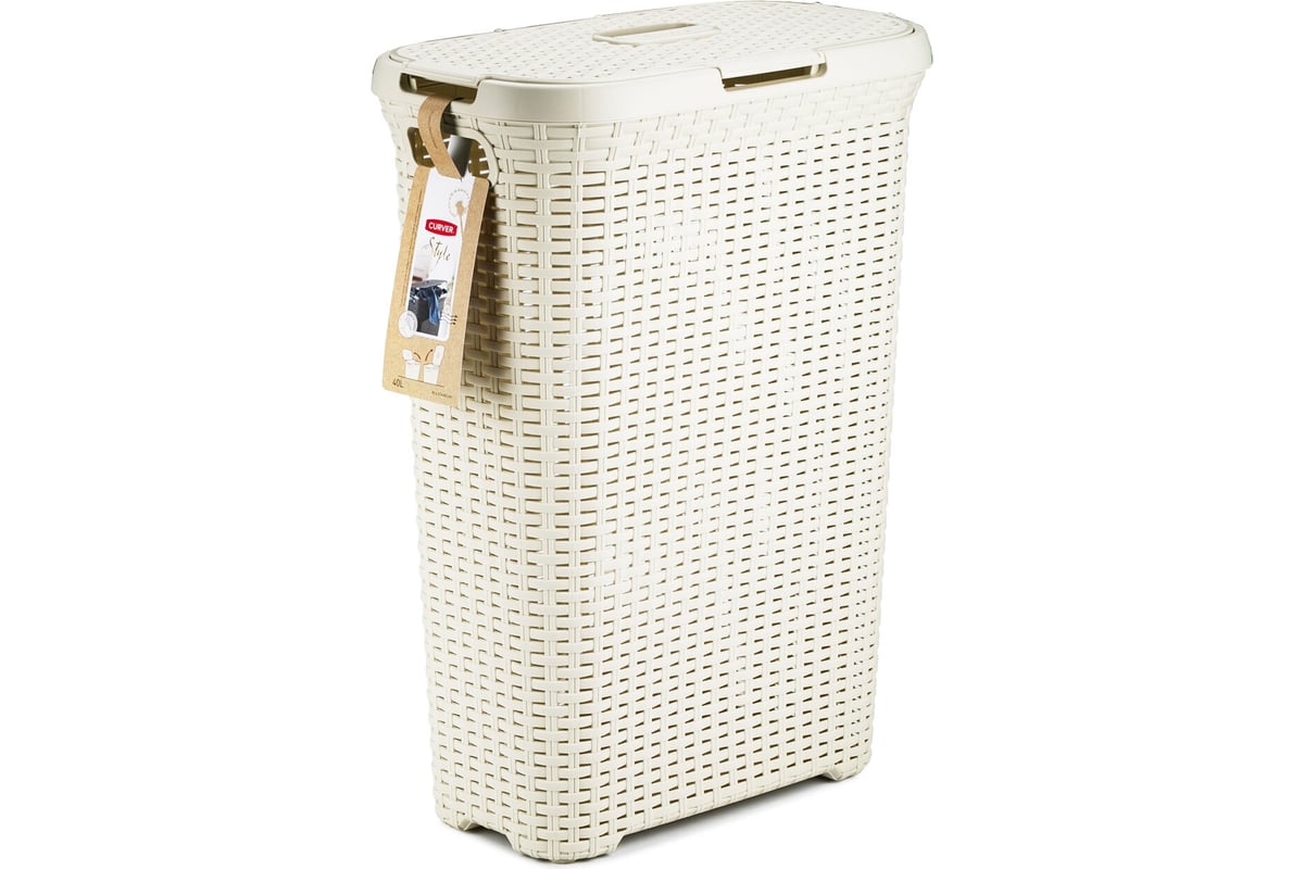 Cesto de ropa Rattan Style Cream 40 l CURVER