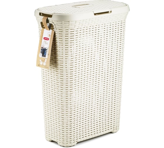 Корзина для белья CURVER RATTAN STYLE 40л кремовая 00709-885