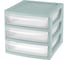 Бокс с выдвижными лотками Attache Pastel А6, мятный, 3 прозрачных лотка 1110509 1