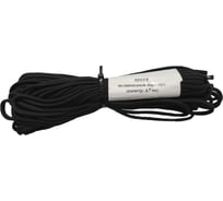 Шнур АзотХимФортис полиамидный паракорд д.3,7мм с сердечником (7 нитей), черный (20м) 77797