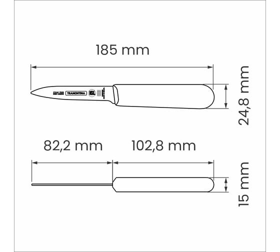 Нож для очистки TRAMONTINA Professional Master 7.5 см 24625/103-TR