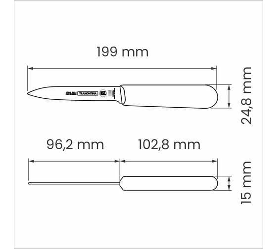 Нож для очистки TRAMONTINA Professional Master 10 см 24625/104-TR