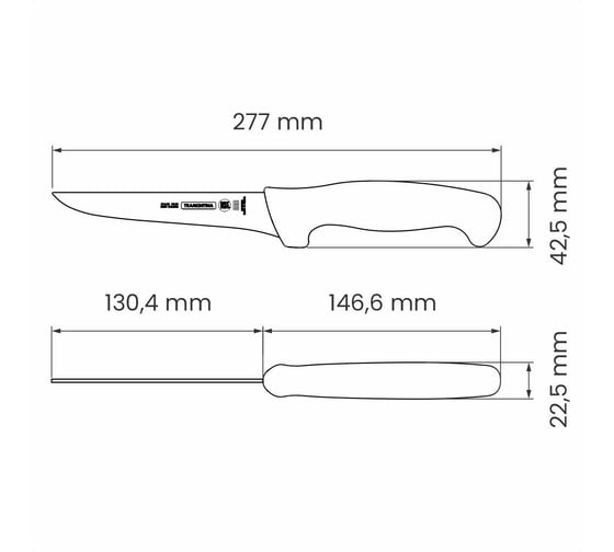 Нож обвалочный TRAMONTINA Professional Master 12.5 см 24602/105-TR