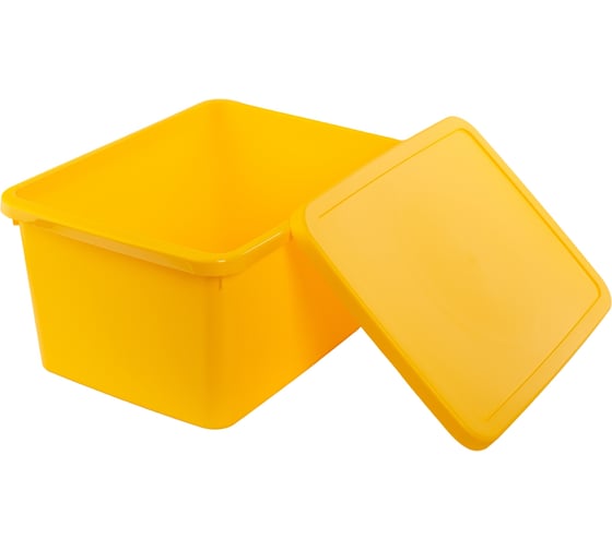 Коробка для хранения HOBBY LIFE STORUM жёлтая 20л 42.3x31.1x20.7см с крышкой HL041221Y 1