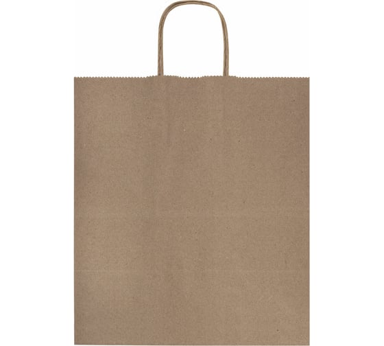 Бумажный крафт пакет LAIMA 24x14x28 см, 50 шт., крученые ручки, плот. 90 г/м2, ECO CRAFT 609685