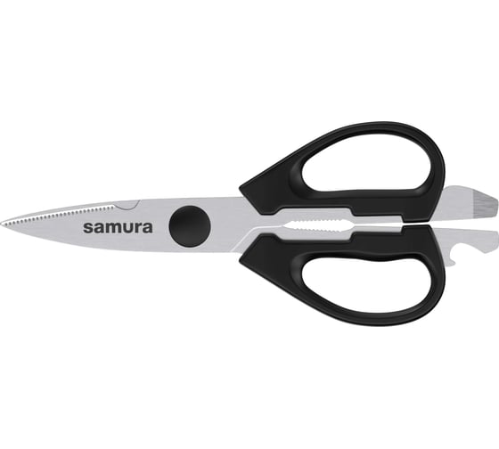 Набор из 5 ножей, мусата, ножниц и подставки Samura MOJO 10,23,48,55,85 чёрный SMJ-0280B/K
