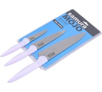  Набор ножей 3 в 1 Samura MOJO 10, 23, 85, корроз.-стойкая сталь, полипропилен белый SMJ-0220W/K