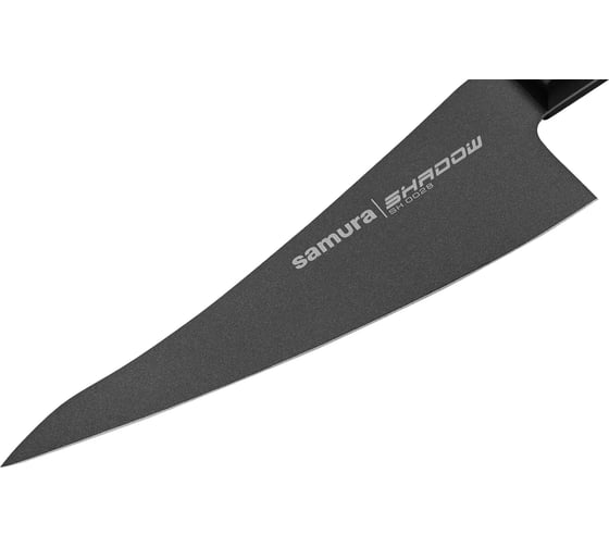 Нож кухонный Samura SHADOW совр. универсальный Black-coating 146мм, AUS-8, ABS пластик SH-0028/K