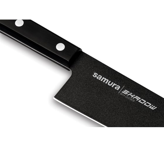 Нож кухонный Samura SHADOW Сантоку с покрытием Black-coating 175 мм, AUS-8, ABS пластик SH-0095/K