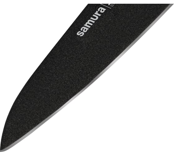 Нож кухонный Samura SHADOW овощной с покрытием Black-coating 99 мм, AUS-8, ABS пластик SH-0011/K
