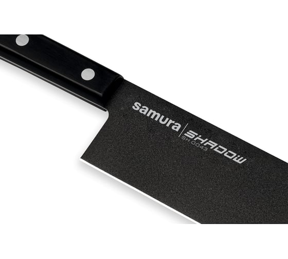 Нож кухонный Samura SHADOW накири с покрытием Black-coating 170 мм, AUS-8, ABS пластик SH-0043/K
