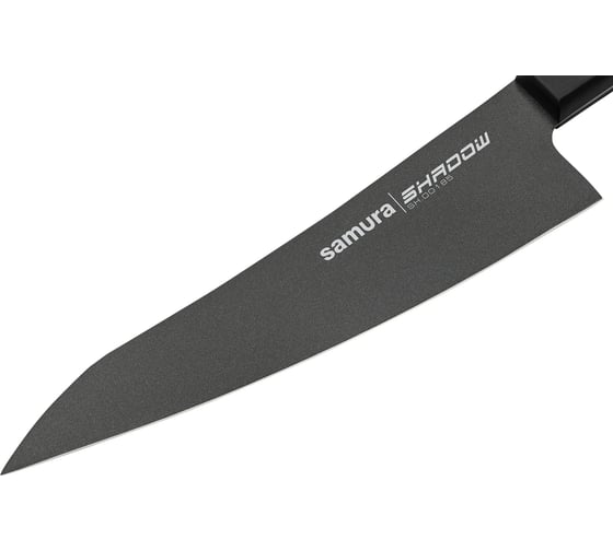 Нож кухонный Samura SHADOW Гюто с покрытием Black-coating 182 мм, AUS-8, ABS пластик SH-0185/K