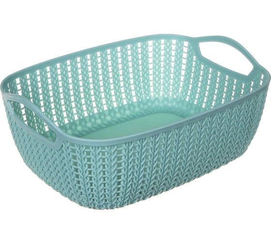 Вязаная корзина VETTA 29x21x10.5 см, пластик 406-120