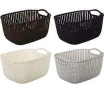 Вязаная корзина VETTA пластик, 29x22x17 см, 4 цвета 406-125