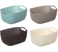 Вязаная корзина VETTA 21x16x10 см, пластик 406-121