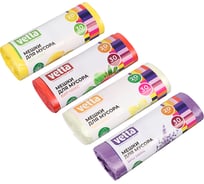 Мешки для мусора VETTA БИО 30 л, 20 шт, стандарт, 4 аромата(ваниль, клубника,лимон, лаванда), рулон 449-036