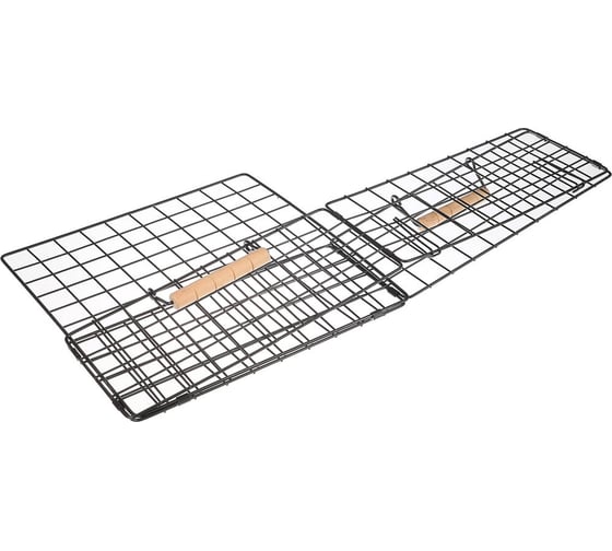 Металлическая складная корзина VETTA 28x28x12 см, деревянные ручки, черный 457-699
