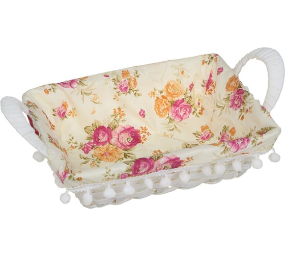 Корзина VETTA полипропилен, железо, хлопок, лен, 26.5x19x8 см 414-017 1