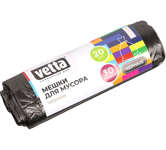 Мешки для мусора VETTA 30 л., 20 шт., эконом, рулон 449-020 1