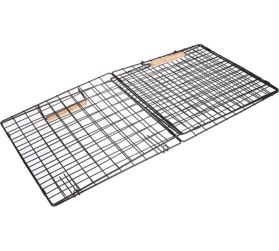 Металлическая складная корзина VETTA 28x28x28 см, деревянные ручки, черный 457-700