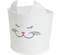 Органайзер для хранения Eva "Корзинка "FUNNY" Киса белая", 24x24x22 см, 8 л Я4760