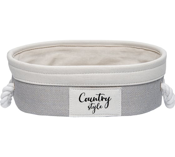 Корзина стеллажная с ручками HANDY HOME Кантри, Д320 Ш220 В100, серый LIS-85 1