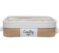 Корзина стеллажная с ручками HANDY HOME Кантри, Д320 Ш230 В100, бежевый LIS-82 S