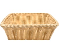 Корзина настольная HANDY HOME квадратная Полиротанг, Д240 Ш240 В75, светло-бежевый Zong-17